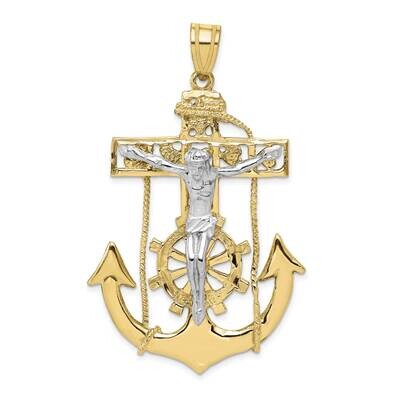 Two-Tone Mariner&#39;s Crucifix Pendant 10k Gold 10ZC1419, MPN: 10ZC1419,