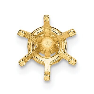 Round 6-Prong Center Head with Peg Head 2.00ct. Setting 14k Gold YG154-4, MPN: YG154-4,