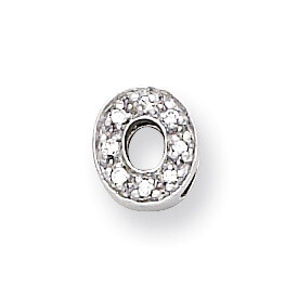 CZ Initial O Slide Sterling Silver QC4215O