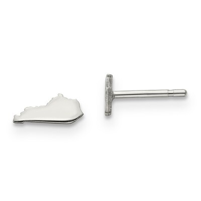 Kentucky Large State Earrings Sterling Silver Engravable XNE48SS-KY, MPN: XNE48SS-KY, 886774754994