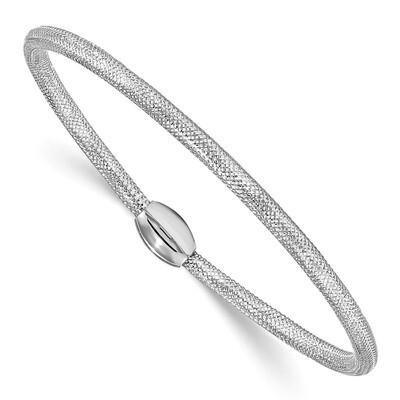 Leslie&#39;s Mesh Stretch Bracelet 14k White Gold Polished HB-LF1128, MPN: LF1128, 191101394980
