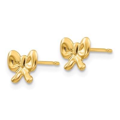 Bow Post Earrings - 14k Gold SE2041 by Madi K, MPN: SE2041, 886774998879