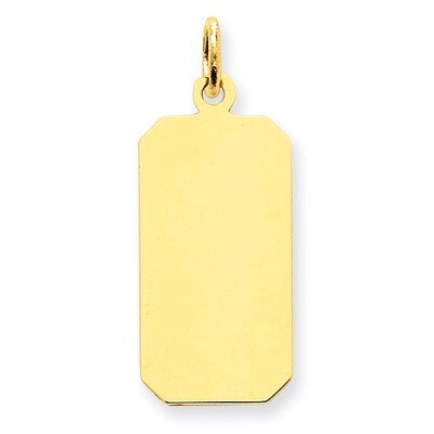 Plain .009 Gauge Engravable Rectangular Disc Charm 14k Gold XM293/09, MPN: XM293/09, 883957378855