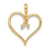 Aa .02Ct. Diamond Heart Pendant 14k Gold AA Diamond PM4821-002-YA, MPN: PM4821-002-YA, 883957113425