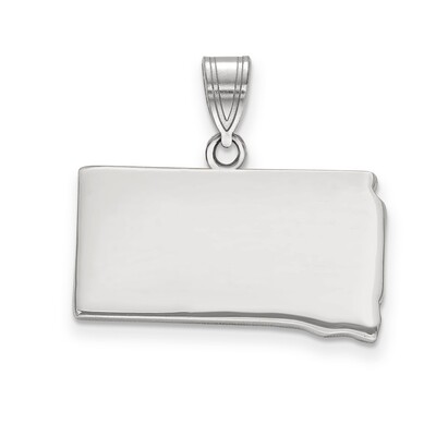South Dakota State Pendant Charm 14k White Gold Engravable XNA707W-SD, MPN: XNA707W-SD, 886774753737