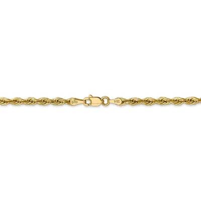 22 Inch 3.0mm Semi-Solid Rope Chain 14k Yellow Gold BC133-22, MPN: BC133-22, 191101107634