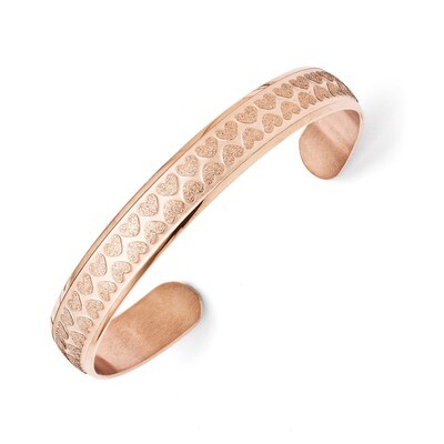 Rose Gold Cuff Bangle - Stainless Steel SRB1201 by Chisel, MPN: SRB1201, 886774261621