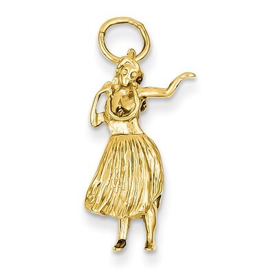 3-D Hula Dancer Charm 14k Gold A0240, MPN: A0240, 883957897158