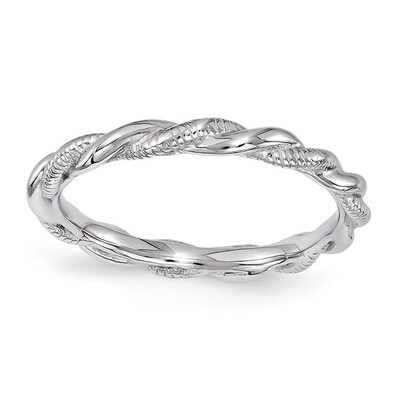 Twist Ring - Sterling Silver Rhodium-plated QSK1558, MPN: QSK1558, 886774211558