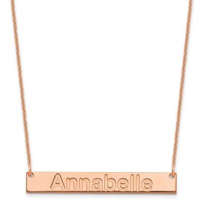 Polished Arial Rounded Bar Necklace 14k Rose Gold Medium XNA1236R, MPN: XNA1236R,