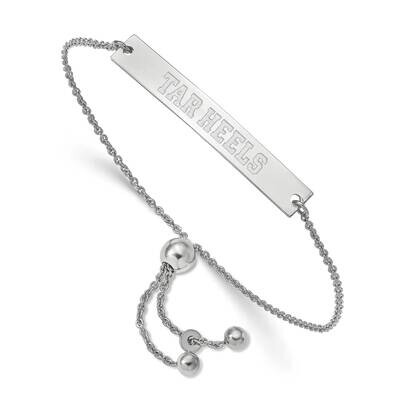 University of North Carolina Small Bar Adjustable Bracelet Sterling Silver SS063UNC-9, MPN: SS063UN…