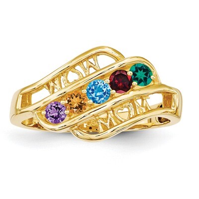 14k Yellow Gold Genuine Ring Family &amp; Mother XMR66/5GY, MPN: XMR66_5, 191101539701