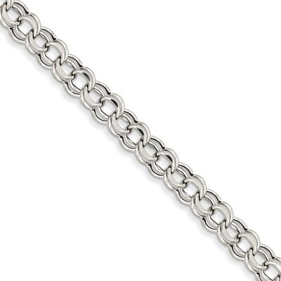 Lite 5.5mm Double Link Charm Bracelet 7.25 Inch 14k White Gold WSD2-7.25, MPN: WSD2-7.25, 883957570…