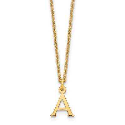 Letter A Initial Pendant with Chain 14k Gold Cutout XNA727Y/A, MPN: XNA727Y/A, 191101672590