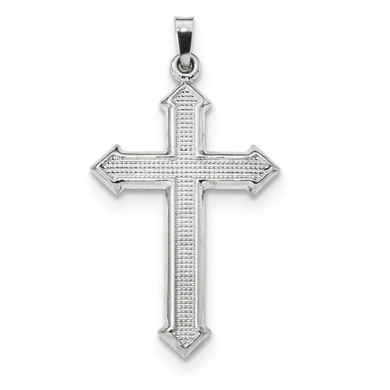 Polished and Textured Cross Pendant 14k white Gold XR1624, MPN: XR1624, 883957600512
