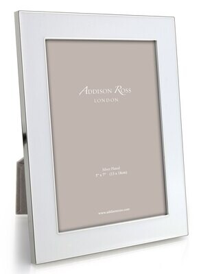 Addison Ross 4 x 6 Inch 24mm White Enamel Picture Frame Silver Plate FR0905, MPN: FR0905, UPC/EAN: …