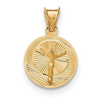 Diamond -cut CORPUS Circle Pendant 14k Gold Polished K5619, MPN: K5619, 191101364464