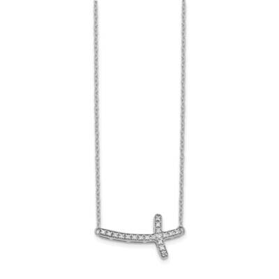Infinity Cross Chain Slide Pendant 14k White Gold Diamond PM4691-010-WA, MPN: PM4691-010-WA, 883957…