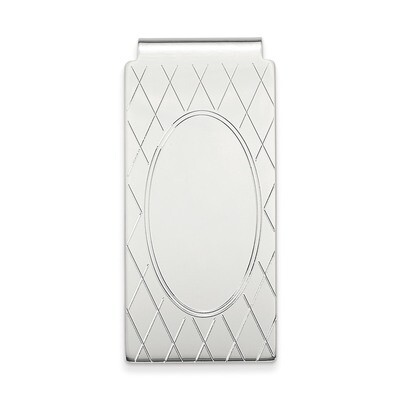 Kelly Waters Money Clip with Criss Cross &amp; Oval Center Rhodium-plated KW720, MPN: KW720, 1911010550…