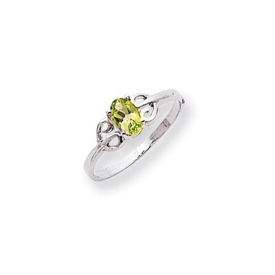Polished 6x4 Oval Gemstone Ring Mounting 14k White Gold X9687, MPN: X9687,