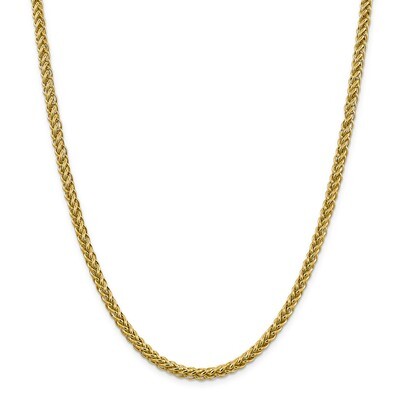 26 Inch 4.65mm Semi-solid 3-Wire Wheat Chain 14k Gold BC178-26, MPN: BC178-26, 191101978173