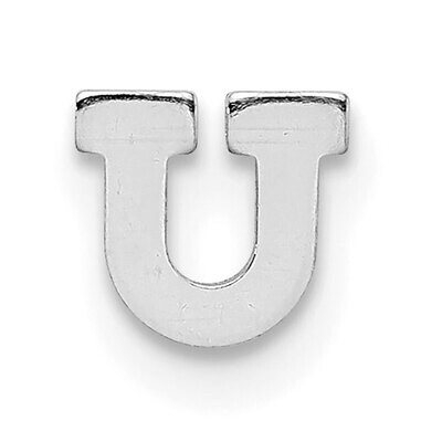 Die Struck Letter U 14k White Gold WG2220U, MPN: WG2220U,