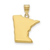 Minnesota State Pendant Charm Gold-plated on Silver Engravable XNA707GP-MN, MPN: XNA707GP-MN, 88677…