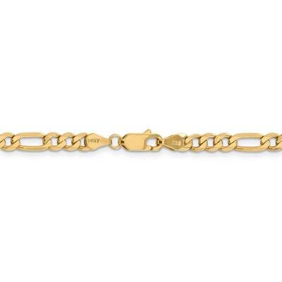 26 Inch 4.75mm Flat Figaro Chain 14k Yellow Gold FFL120-26, MPN: FFL120-26, 191101833182