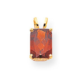 8x6mm Emerald Cut Garnet pendant 14k Gold XP421GA, MPN: XP421GA, 883957208732