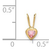 Pink Synthetic Diamond Heart Pendant - 14k Gold SE2230 by Madi K, MPN: SE2230, 883957577708