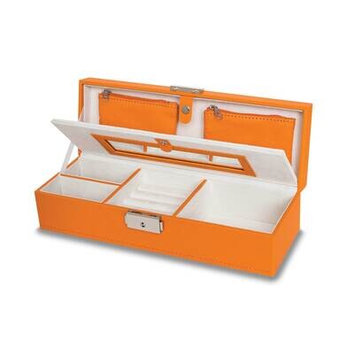 Orange Faux Leather Safe Deposit Box GM20027, MPN: GM20027,