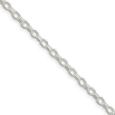6 Inch 3.5mm Fancy Rolo Chain Sterling Silver QFC59-6, MPN: QFC59-6, 886774014289