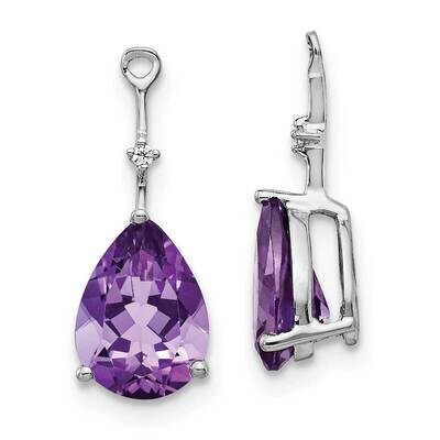 Amethyst Earring Jackets 14k White Gold Diamond EJM5340-AM-001-WA, MPN: EJM5340-AM-001-WA, 88395725…