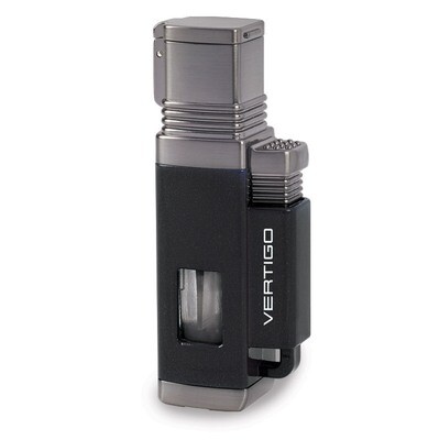 Vertigo Churchill Metallic Black and Gunmetal Quad Flame Torch Lighter GM15376, MPN: GM15376, 89423…