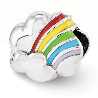 Enamel Rainbow Bead - Sterling Silver QRS3406, MPN: QRS3406, 886774963877