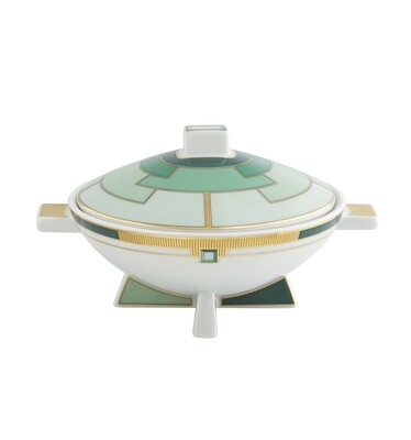 Vista Alegre Emerald Sugar Bowl, MPN: 21121995,