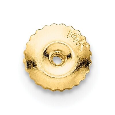 2 Hole Threaded Ear Nut 14k Yellow Gold YG2686, MPN: YG2686,