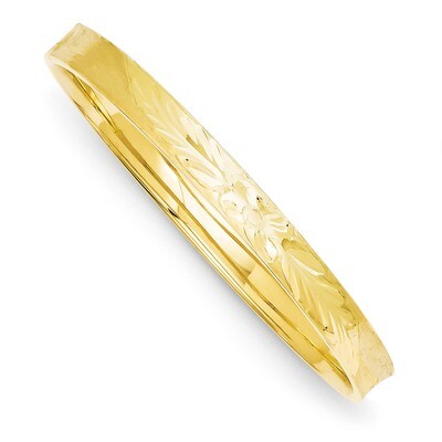 4 16 Oversize Diamond-cut Concave Hinged Bangle Bracelet 14k Gold CC4/16O, MPN: CC4/16O, 8867740915…