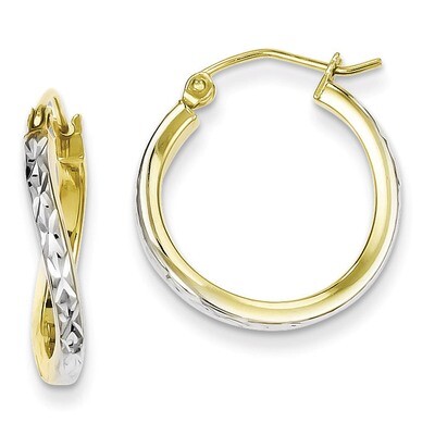 Vermeil Wavy Square Tube Hoop Earrings Sterling Silver QE8437, MPN: QE8437, 883957577098