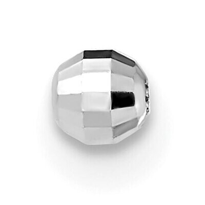 Diamond-Cut 3.0mm Bead 14k White Gold WG4899, MPN: WG4899,