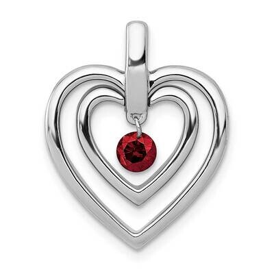 1/6Ct. Red Diamond Double Heart Pendant 14k White Gold PM4825-015-WA, MPN: PM4825-015-WA, 883957300…