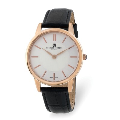 Charles Hubert Mens Rose IP-plated Stainless Steel Off-White Dial Watch  XWA6070, MPN: XWA6070, 848…