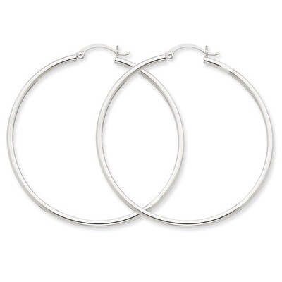 Lightweight Hoop Earrings 14k White Gold T833L, MPN: T833L, 883957286501