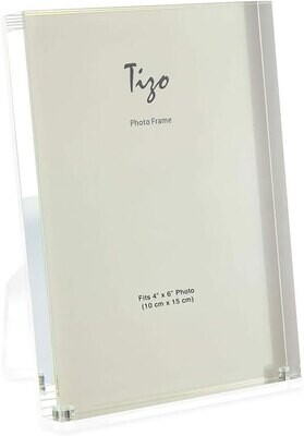 Tizo Acrylic Lucite Picture Photo Frame White 4 X 6 Inch HA158WH46, MPN: HA158WH46,