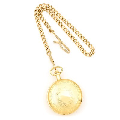Swingtime Gold-finish Mechanical Double Cover Pocket Watch XWA2774, MPN: XWA2774, 886774154558