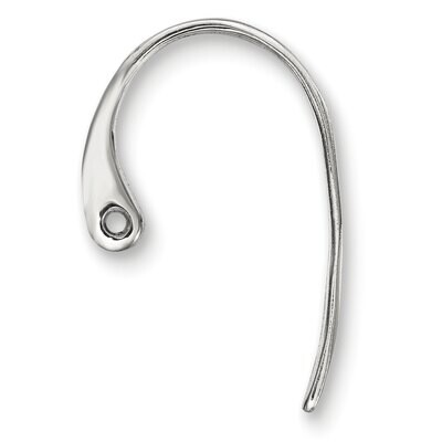 Plain French Wire Earring Component Sterling Silver Polished SS4932, MPN: SS4932,