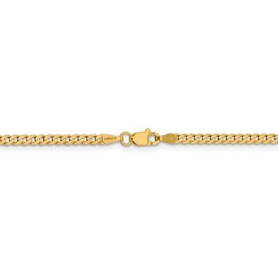 26 Inch 2.3mm Beveled Curb Chain 14k Yellow Gold FBU070-26, MPN: FBU070-26, 886774561486