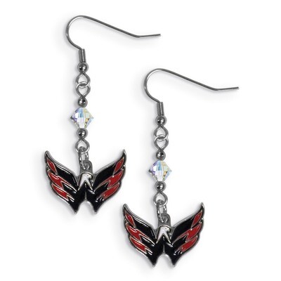 NHL Washington Capitals Crystal Dangle Earrings GC5988