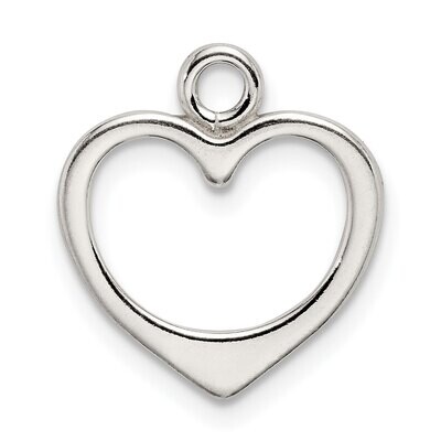 Toggle Heart Open End Clasp Sterling Silver Polished SS5000, MPN: SS5000,