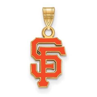 San Francisco Giants Small Enamel Pendant Gold-plated Silver GP030GIT, MPN: GP030GIT, 886774933429
